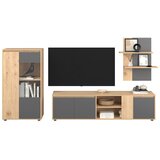Modern Living Dnevni Regal Caneva, Barva Hrasta, Antracit, 2-Delni | Shoptok.si