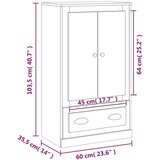  Visoka komoda hrasta sonome 60x35,5x103,5 cm konstruiranog drva | shoptok.hr