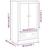  Visoka omara sonoma hrast 60x35,5x103,5 cm inženirski les | Shoptok.si
