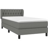  Krevet s oprugama i madracem tamnosivi 90 x 190 cm od tkanine | shoptok.hr