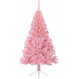  Umjetno predsvijetljeno božićno drvce Ružičasta 150 cm PVC | shoptok.hr