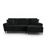 Cosmopolitan Design Crna baršunasti sklopiva/s prostorom za odlaganje kutna garnitura (s desnim kutom/s ležaljkom) Kyoto – Cosmopolitan Design Crna baršunasti sklopiva/s prostorom za odlaganje kutna garnitura (s desnim kutom/s ležaljkom) Kyoto – Slike