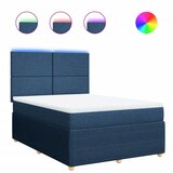 Maison Chic Box spring postelja - Vzmetna postelja z vzmetnico modra 160x200 cm blago SL17510, (21885353) | Shoptok.si
