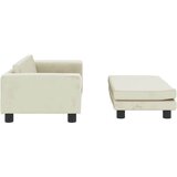  Krevet za pse s produžetkom krem 100 x 50 x 30 cm baršunasti | shoptok.hr
