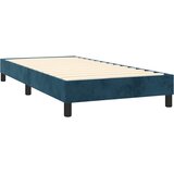  box spring s madracem LED tamnoplavi 80 x 200 cm baršun | shoptok.hr