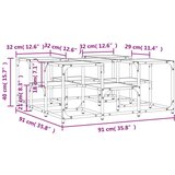 vidaXL Stolić za kavu boja hrasta sonome 91x91x40 cm konstruirano drvo | shoptok.hr