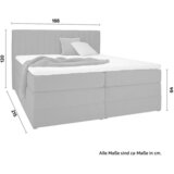 Premium Living Postelja Boxspring Simon, Temno Siva, 180x200 | Shoptok.si