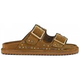 Colors of California Two buckle sandal with studs Smeđa | shoptok.hr