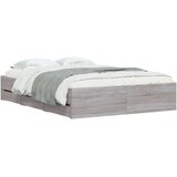 vidaXL Posteljni okvir s predali siva sonoma 120x190 cm inženirski les | Shoptok.si