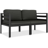 Maison Chic Seti vrtnega pohištva - Vrtna garnitura - Vrtni pohištvo set z blazinami 2-delna aluminij antracitna, (21797880) | Shoptok.si
