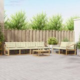  Set vanjskih sofa 7 kom. Bijela i krem | shoptok.hr