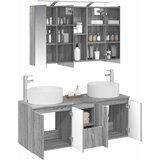  Set ormarića za kupaonicu 4 kom. Siva Sonoma Konstruirano drvo | shoptok.hr