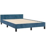  Okvir za krevet s uzglavljem tamnoplavi 120x190 cm baršunasti | shoptok.hr