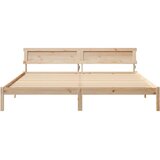  Krevetna konstrukcija s uzglavljem Vosak smeđa 200 x 200 cm | shoptok.hr