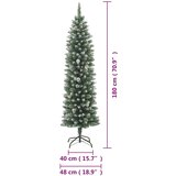  Umjetno usko božićno drvce sa stalkom 180 cm PVC | shoptok.hr