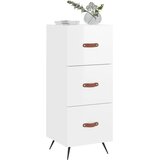 Komoda sjajna bijela 34,5 x 34 x 90 cm od konstruiranog drva | shoptok.hr