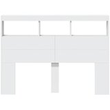 Ormarić za uzglavlje s LED svjetlima bijeli 140 x 17 x 102 cm | shoptok.hr