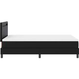 vidaXL Postelja z vzmetnico Črna 120x200 cm iz umetnega usnja | Shoptok.si