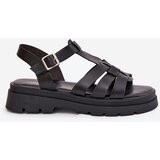 Boto Eco leather sandals for women on platform black Nendales | Shoptok.si