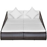  Vrtna postelja rjava 110x200 cm poli ratan, (20764815) | Shoptok.si