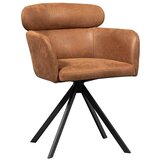 WOOOD Konjak smeđa podstavljena blagovaonska stolica s naslonima za ruke Fenne – | shoptok.hr