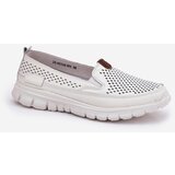 VINCEZA Perforated Ballet Flats Made Of Natural Leather | Shoptok.si