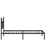  Metalni okvir za krevet s uzglavljem crni 100x190 cm | Eponuda.com