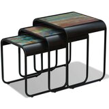  Komplet mizic 3 kosi trden predelan les, (20714277) | Shoptok.si