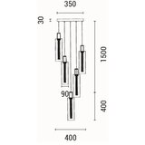  LED luster na sajli VIAL LED/38W/230V 3000K | Eponuda.com