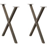vidaXL Noge jedilne mize v obliki črke X 2 kosa 70x(72-73) cm jeklo Cene