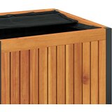  Zunanja škatla za blazine 45x45x45/53 cm akacijev les in jeklo, (21413627) | Shoptok.si