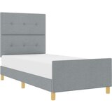  Postelja svetlo siva 90x200 cm iz tkanine, (22049395) | Shoptok.si