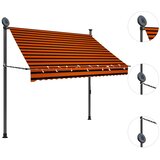 Tenda na ručno uvlačenje s LED svjetlom 200 cm narančasto-smeđa | shoptok.hr