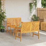  Set lounge namještaja za vrt 3 pcs Smeđa Čvrsto drvo akacije | shoptok.hr