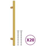  Ručke za ormarić 20 kom zlatne 160 mm od nehrđajućeg čelika | shoptok.hr