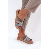 Boto Comfortable Women's Slippers Beige-Blue Oxena | Shoptok.si