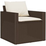  4-dijelni set vrtnih sofa od poliratana s jastucima smeđi | shoptok.hr