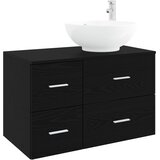  Set namještaja za kupaonicu 2 kom. Crni hrast Konstruirano drvo Crna 49,5 x 44,5 x 80 cm | shoptok.hr