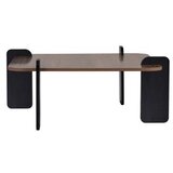 Hanah home Sto za dnevnu sobu Marais Venezia Walnut Wood Black | Eponuda.com