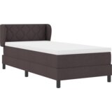 Box Spring Krevet s Madracem Tamnosmeđi 90x200 cm Tkanina | shoptok.hr