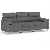  Trosjed s ukrasnim jastucima tamnosivi 180 cm od tkanine | shoptok.hr