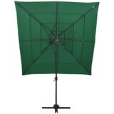  Senčnik aluminij zelen 250x250 cm | Shoptok.si
