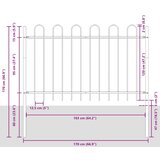  Vrtna Ograda 8 pcs Siva 13,6 x 1,2 m Čelik s prahom | Eponuda.ba