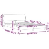 vidaXL Posteljni okvir z vzglavjem moder 160x200 cm blago | Shoptok.si