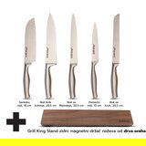 Grill King set Classic noževa s magnetnim držačem od orahovog drveta | Eponuda.ba