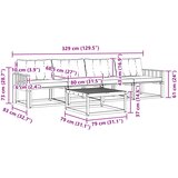  Set vanjskih sofa 5 kom. Bijela i crna | shoptok.hr