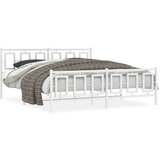 vidaXL Metalni okvir kreveta uzglavlje i podnožje bijeli 183x213 cm | shoptok.hr