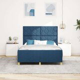 vidaXL Postelja Modra 140x190 cm Tkanina, (22048964) | Shoptok.si