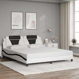  Okvir za krevet Viana bez madraca bijelo-crni 180x200cm umjetna koža | shoptok.hr