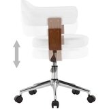 vidaXL Vrtljivi jedilni stoli 4 kosi beli ukrivljen les in um. usnje | Shoptok.si